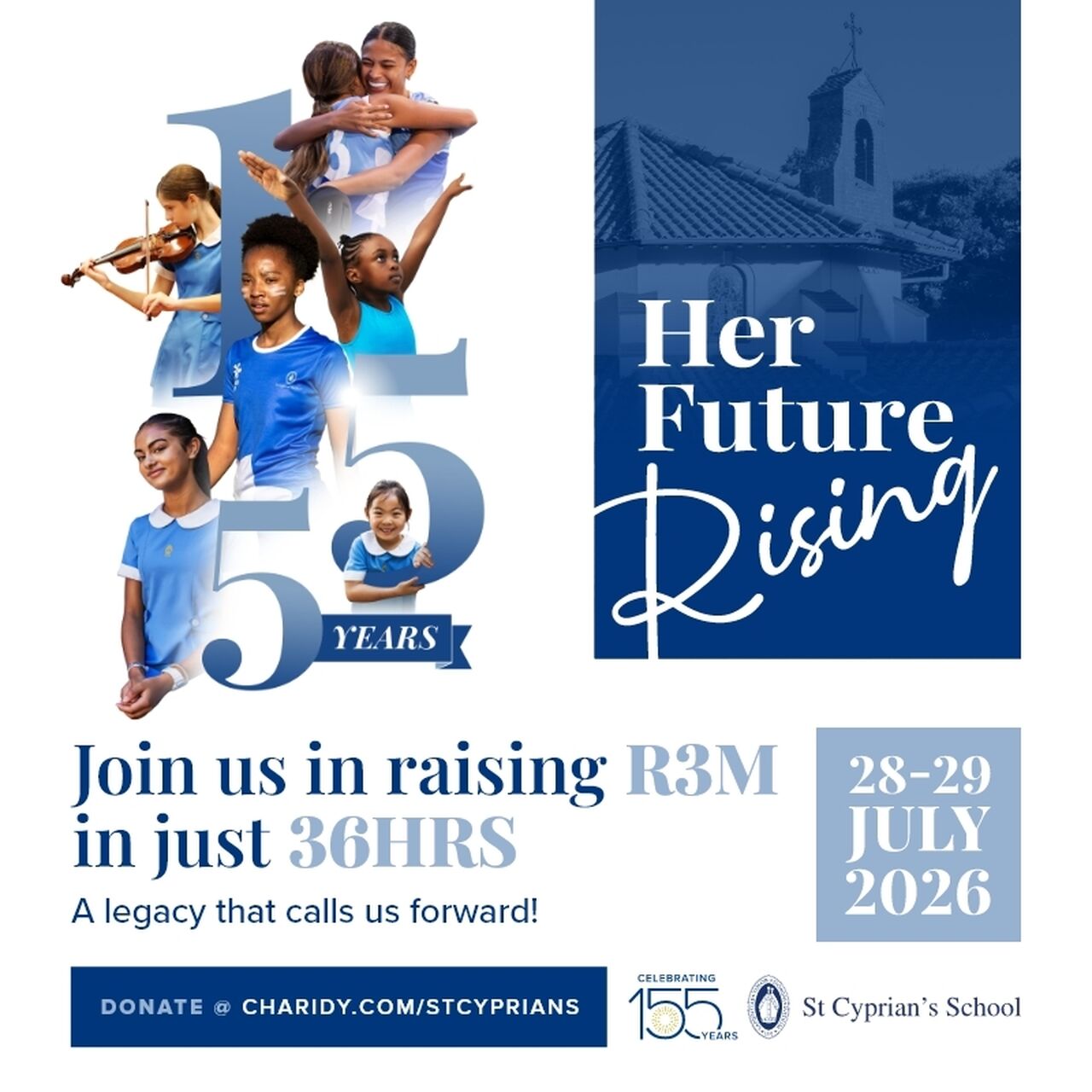 St Cyprians School Charidy campaign website popup